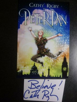 Cathy Rigby As Peter Pan Authentic Hand Signed Cut With 4x6 Photo - Peter Pan
