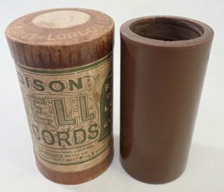 Antique Edison Bell Brown Wax Cylinder Phonograph Record