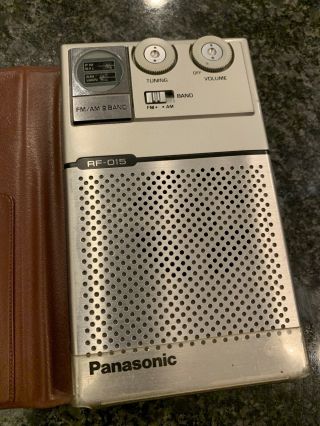 Vintage Panasonic Fm/am Portable Pocket Radio Model Rf - 015 Japan