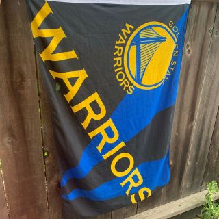 Nba Team Flag Golden State Warriors Banner Blue Yellow Black 41 X 28 " Inches