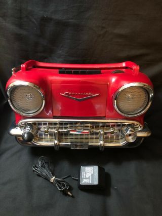 Vintage Randix 57 Chevy Red Am/fm Radio & Cassette Player