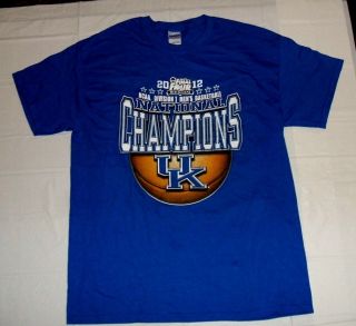 Kentucky Wildcats 2012 Ncaa Basketball National Champions Large T - Shirt Cotton
