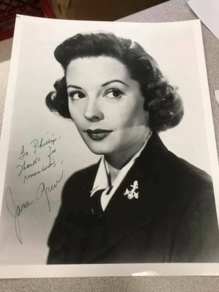 Noir Actress Jane Greer Autograph With