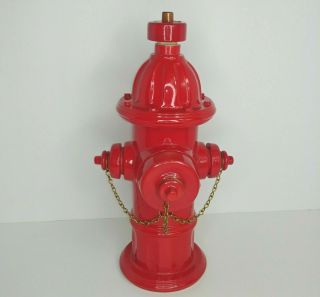 Lionstone Red Fire Hydrant Whiskey Decanter 12 " Tall Empty Vintage