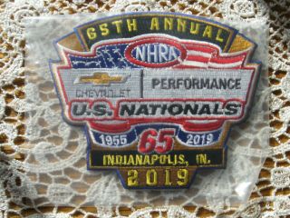 2019 Nhra Indianapolis 65th Annual U.  S.  Nationals Chevrolet Cloth Patch