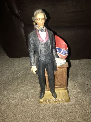 Jefferson Davis " The Confederates " Collectible Whiskey Decanter By Mccormick