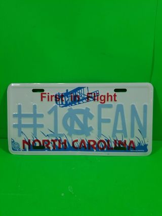 North Carolina Tar Heels 1 Fan Car / Auto Metal License Plate Tag.  (d4)