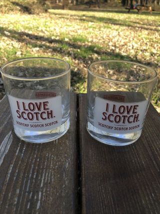 Set Of 2 Vtg Anchorman Ron Burgundy I Love Scotch Scotchy Scotch Scotch Glasses