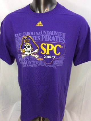 Ecu Undaunted East Carolina Pirates 2016 - 2017 Purple T - Shirt Mens Xl