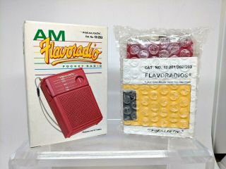 Vintage Radio Shack Realistic Am Flavoradio No.  12 - 203 Pocket Radio Color Pink
