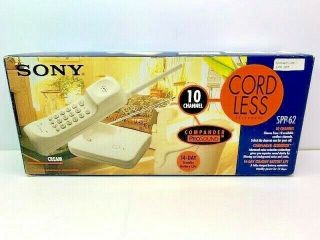Vintage Sony Spp - 62 Cordless Phone 10 Channel Compander Prosound Nos