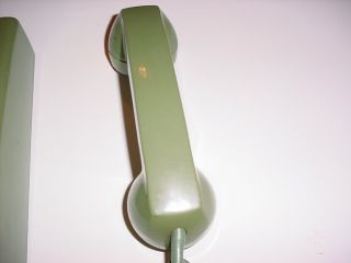 Vintage Rotary Dial Wall Phone Green ITT 3