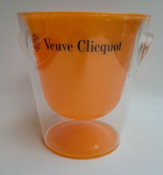 Veuve Clicquot French Champagne Ice Bucket Acrylic Orange