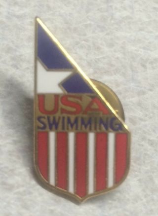 Usa Swim Team Red White Blue Lapel Hat Pin - Olympics América Flag [o]