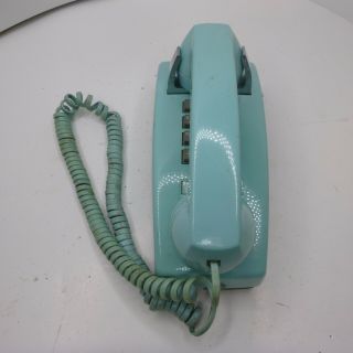 Vtg Bell Systems Western Electric Phone Telephone Touch Tone Teal Blue 2554bmp