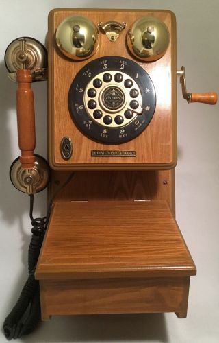 Crosley Wooden Wall Phone Cr91w - Vintage - Style Telephone