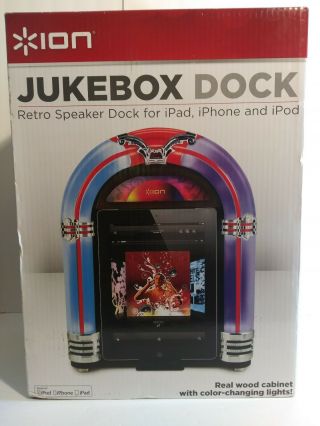 Ion Jukebox Dock/retro Speaker Dock For Ipad,  Iphone And Ipod.  Factory