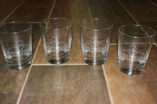 Vintage Set Of 4 Amoco Drinking Glasses Tumblers Highball 12 Oz.  Weighted Bottom