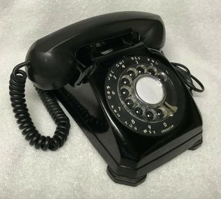 Vintage 1950s Stromberg Carlson Model 1543wk 30 Black Rotary Dial Desktop Phone