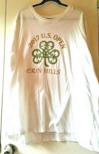 2017 Us Open Erin Hills White Long Sleeve T Shirt,  4xl