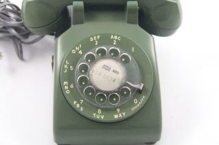 Vintage Bell System Western Electric Avocado Green Desk Phone 500 Series 2