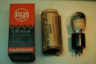 Rca Radiotron Ux - 112 - A Radio Tube/amplifier (850) Great W/ Box