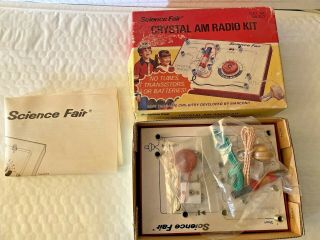Vintage Science Fair Crystal Am Radio Kit Cat.  No.  28 - 207 Unbuit