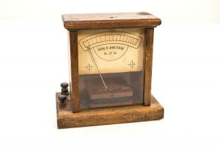 Early K.  & D.  Volt - Meter With Hand Drawn Scale