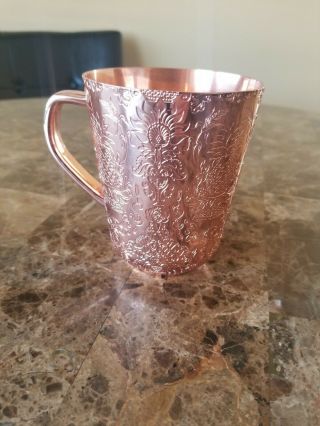 Ingraved Copper Moscow Mule Cup Absolut Elyx Thick Heavy Copper