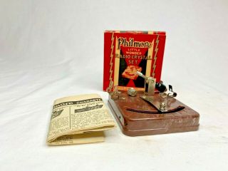 Vintage Philmore Little Wonder Radio Crystal Set