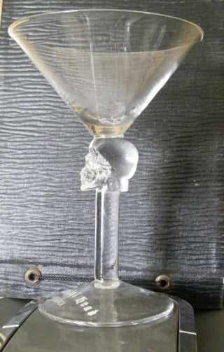 Set Of 4 - Crystal Head Vodka Martini Glass Skull Stem