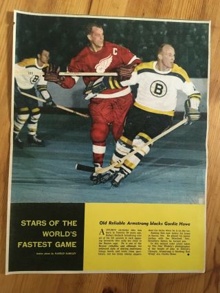 1960 Photo Canadian Nhl Hockey Star Weekly Gordie Howe Boston Bruins