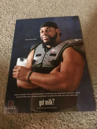Vintage 2006 Donovan Mcnabb Got Milk? Poster Print Ad Philadelphia Eagles