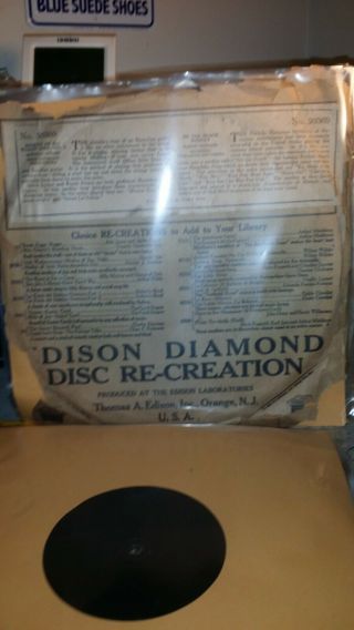 12 Vintage Early Edison Diamond Disc With Dealers Sleeves