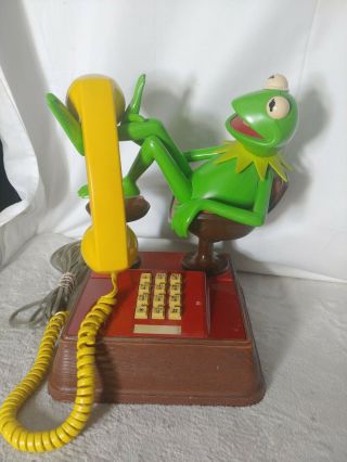 Vintage 1983 Kermit The Frog Pushbutton Phone Henson Associates Inc.