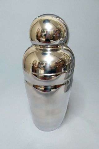 Vintage German Wmf Cromargan Stainless Steel 18/10 Round Top Cocktail Shaker