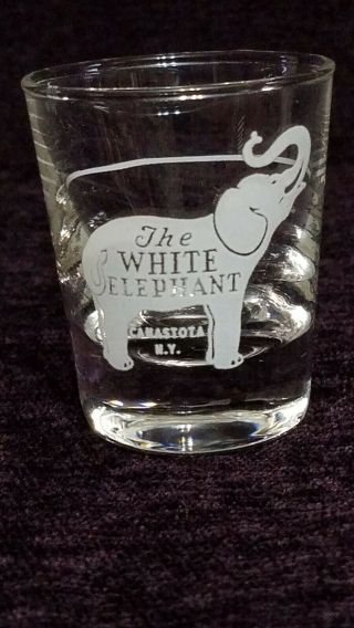 The White Elephant Nightclub Shot Glass Canastota,  Ny