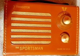 Vintage The Sportsman,  7 Transistor Radio