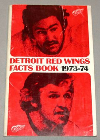 Nhl 1973 - 74 Detroit Red Wings Official Hockey Media Guide