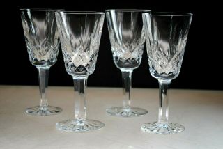 Set Of (4) Waterford Lismore Pattern Crystal Sherry Glasses 5 - 1/8 "