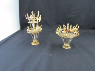 Vintage Toledo Spain 2 Stands 24 Total Sword Stand And Cocktail Picks M C M