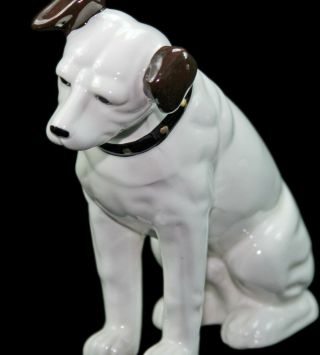 Vintage Porcelain Victor Phonographs Rca Nipper Dog " His Masters Voice " Figurine