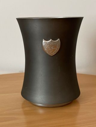 Dom Perignon Pewter Ice Bucket,  Embossed Shield,  Martin Szekely