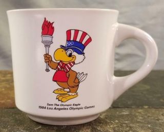 Los Angeles Xxii Olympiad Sam The Olympic Eagle 1984 Souvenir Coffee Mug Tea Cup