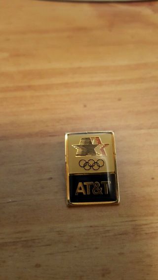 At&t Vintage 1984 Olympic Games Usa La Sponsor Lapel Pin