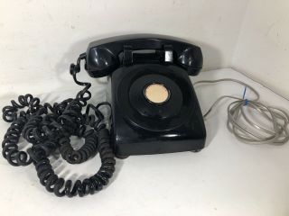 Vintage Us Army Western Electric No Dial Desk Telephone Black
