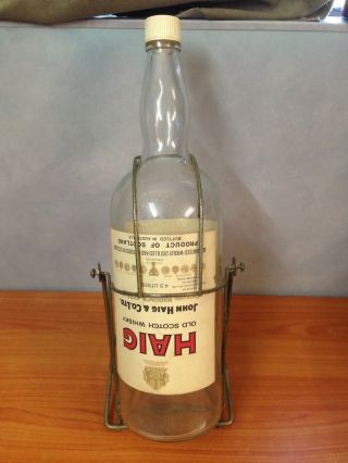 Rare Vintage Haig Old Scotch Whiskey 4.  5litre Bottle With Pouring Stand
