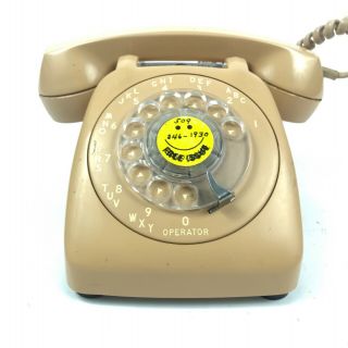 Vintage Rotary Dial Phone - Rare Automatic Electric Beige Telephone 6.  A2