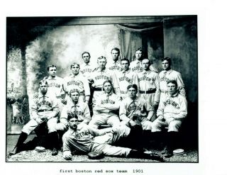 1st Year 1901 Boston Red Sox 8x10 Team Photo Baseball