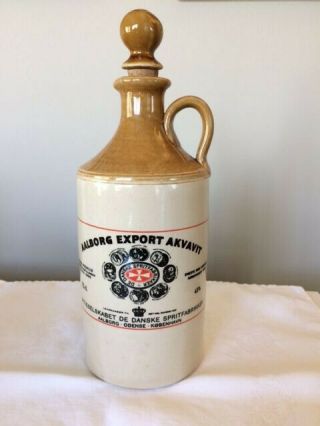 Vintage Aalborg Export Akvavit Decanter: 10 - Inches Tall In